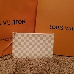louis vuitton damier azur neverfull mm gm pochette